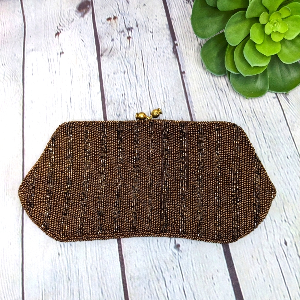WALBORG Mid Century Vintage Retro  Beaded 1950's Era Clutch Purse